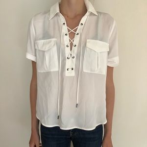 L’Academie Silk Safari Blouse